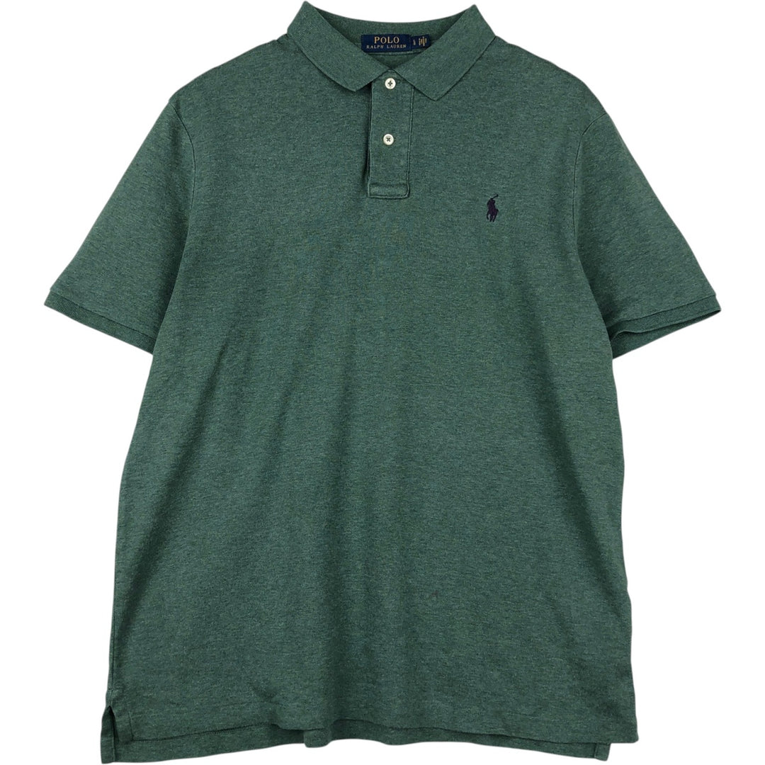 Ralph Lauren POLO RALPH LAUREN short sleeve polo shirt men's size L cotton green type Vintage Second Hand