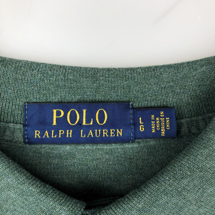 Ralph Lauren POLO RALPH LAUREN short sleeve polo shirt men's size L cotton green type Vintage Second Hand
