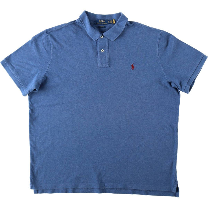 Ralph Lauren POLO RALPH LAUREN CLASSIC FIT short sleeve polo shirt men's XL equivalent cotton blue type Vintage Second Hand