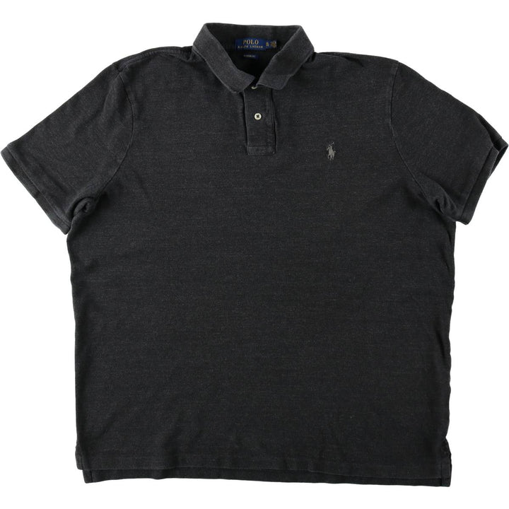Ralph Lauren POLO RALPH LAUREN CLASSIC FIT short sleeve polo shirt men's XL equivalent cotton Charcoal Vintage Second Hand