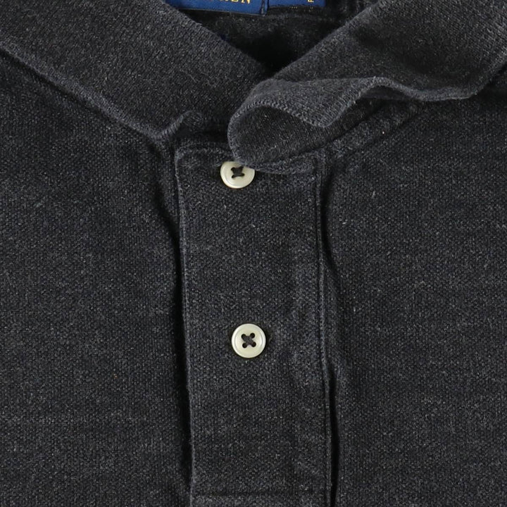 Ralph Lauren POLO RALPH LAUREN CLASSIC FIT short sleeve polo shirt men's XL equivalent cotton Charcoal Vintage Second Hand