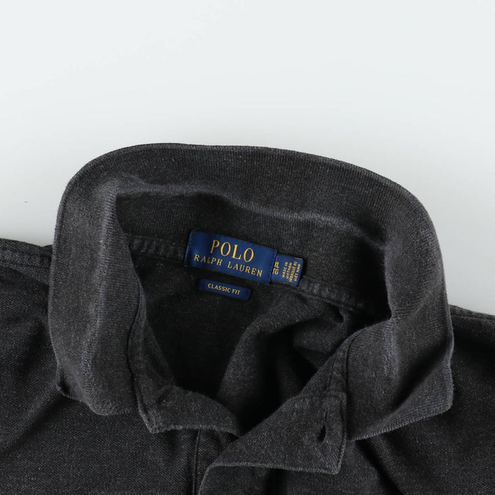 Ralph Lauren POLO RALPH LAUREN CLASSIC FIT short sleeve polo shirt men's XL equivalent cotton Charcoal Vintage Second Hand