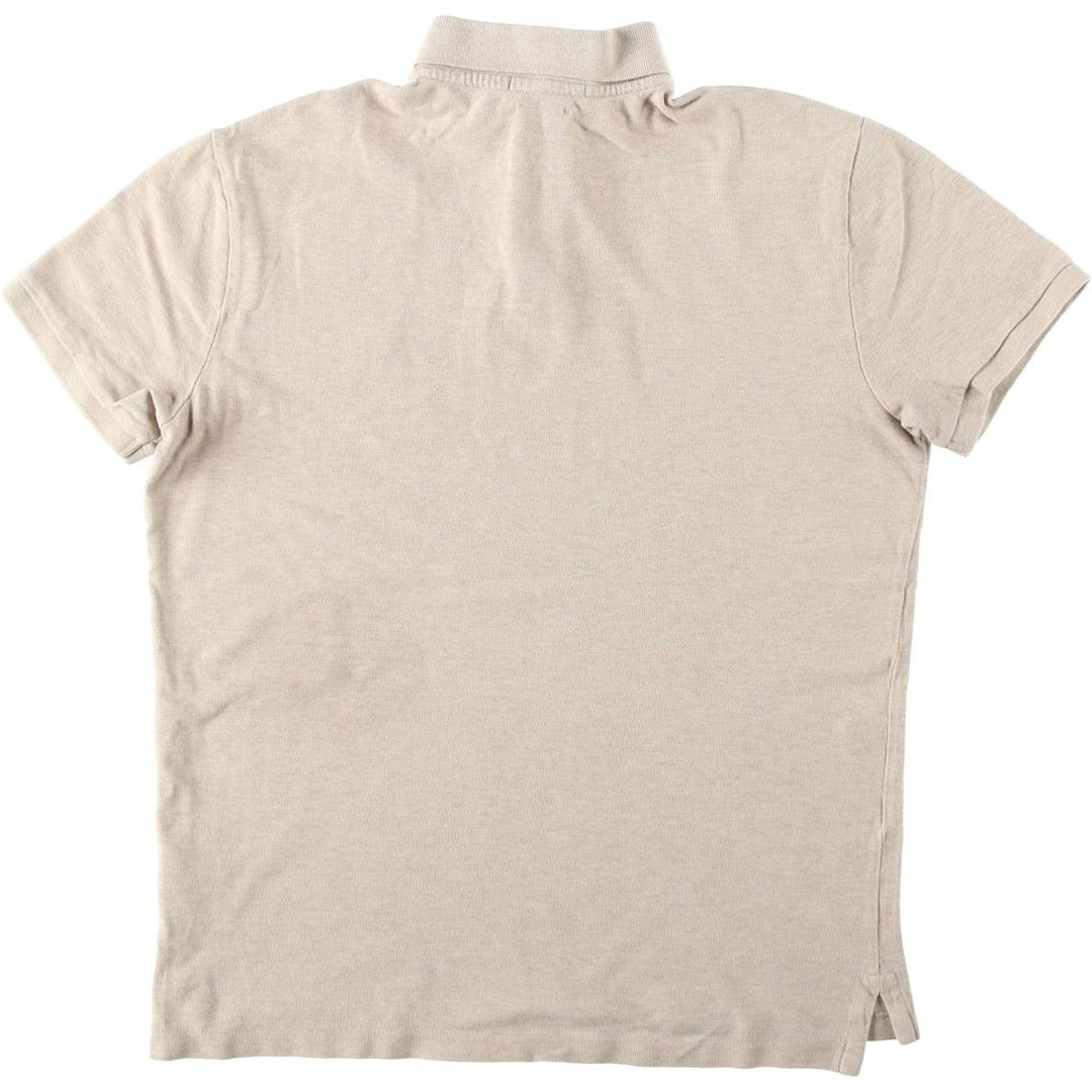 Ralph Lauren POLO RALPH LAUREN CUSTOM SLIM FIT short sleeve polo shirt men's size M cotton Beige type Vintage Second Hand
