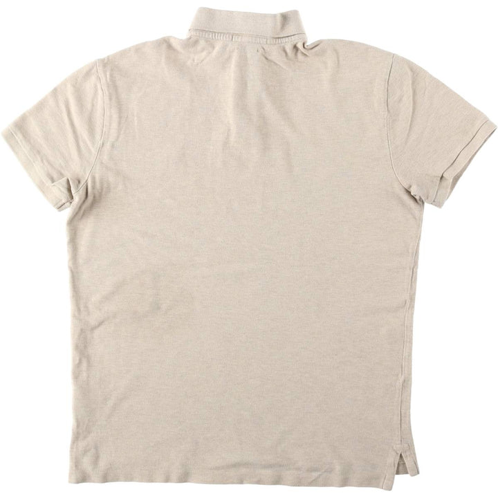 Ralph Lauren POLO RALPH LAUREN CUSTOM SLIM FIT short sleeve polo shirt men's size M cotton Beige type Vintage Second Hand