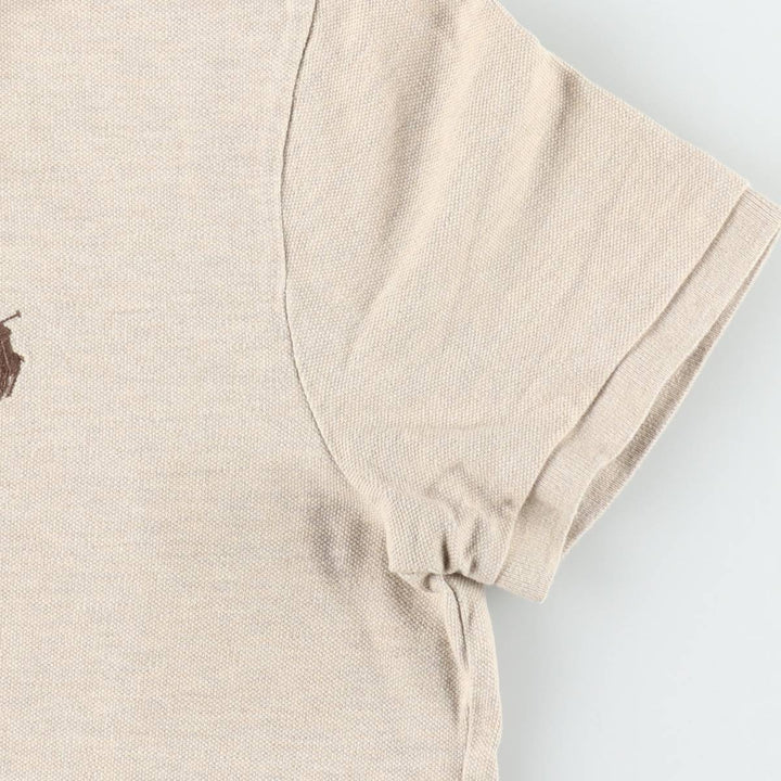 Ralph Lauren POLO RALPH LAUREN CUSTOM SLIM FIT short sleeve polo shirt men's size M cotton Beige type Vintage Second Hand
