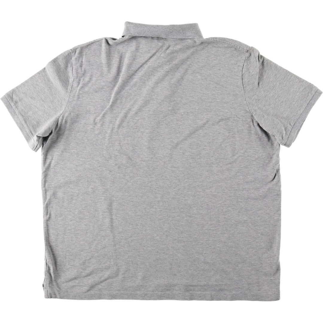 Ralph Lauren POLO RALPH LAUREN STRETCH MESH Short-Sleeve Polo Shirt, Men's Size XL (approx.) cotton gray type Vintage Second Hand