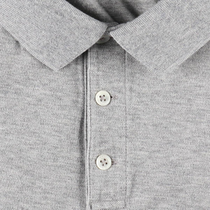 Ralph Lauren POLO RALPH LAUREN STRETCH MESH Short-Sleeve Polo Shirt, Men's Size XL (approx.) cotton gray type Vintage Second Hand