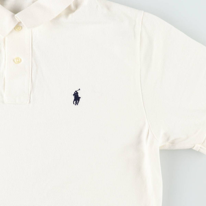 Ralph Lauren POLO RALPH LAUREN CLASSIC FIT short sleeve polo shirt for men size L cotton white type Vintage Second Hand
