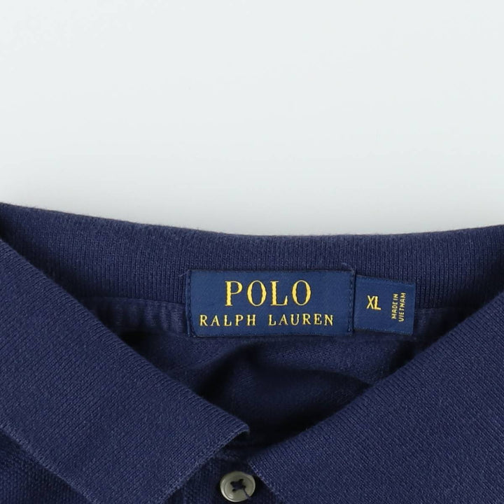 Ralph Lauren POLO RALPH LAUREN short sleeve polo shirt men's XL equivalent cotton navy blue type Vintage Second Hand