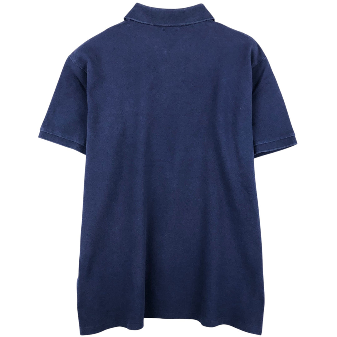 Ralph Lauren POLO RALPH LAUREN CUSTOM SLIM FIT short sleeve polo shirt men's XL equivalent cotton navy blue type Vintage Second Hand