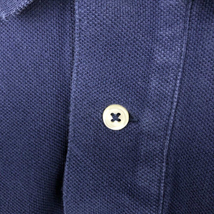 Ralph Lauren POLO RALPH LAUREN CUSTOM SLIM FIT short sleeve polo shirt men's XL equivalent cotton navy blue type Vintage Second Hand