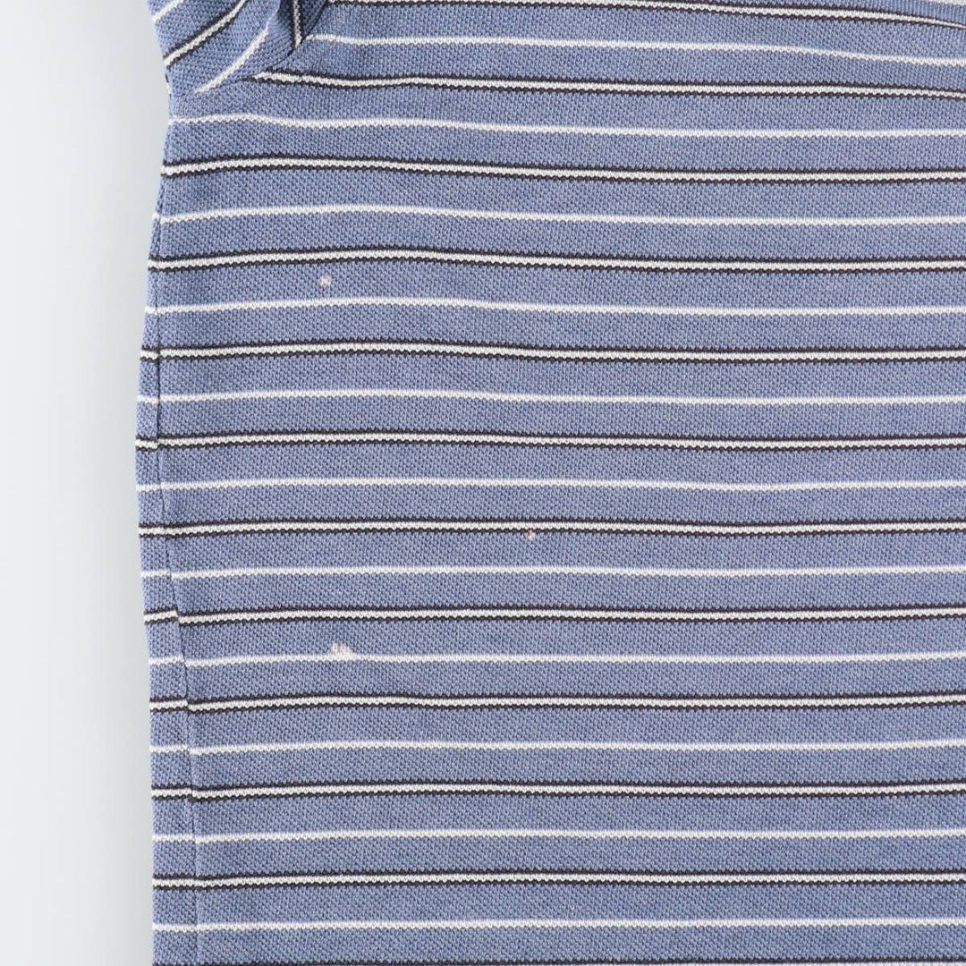 Banana Republic Short-Sleeve Striped Polo Shirt, Men's Size XL (approx.) cotton Blue type light blue Vintage Second Hand