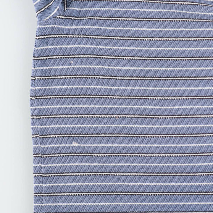 Banana Republic Short-Sleeve Striped Polo Shirt, Men's Size XL (approx.) cotton Blue type light blue Vintage Second Hand