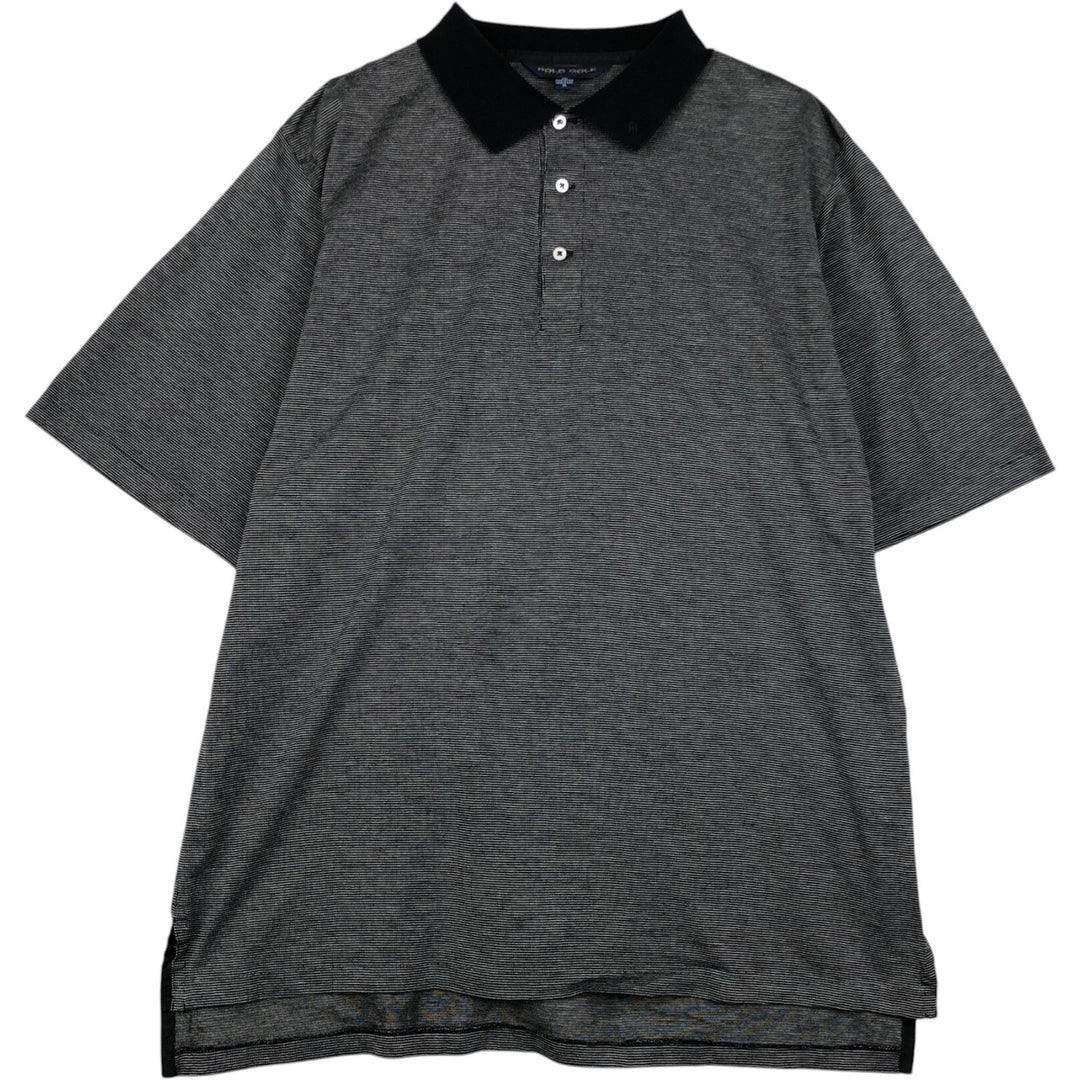 Ralph Lauren POLO GOLF Short Sleeve Polo Shirt Men's XL Pima Cotton black type Vintage Second Hand