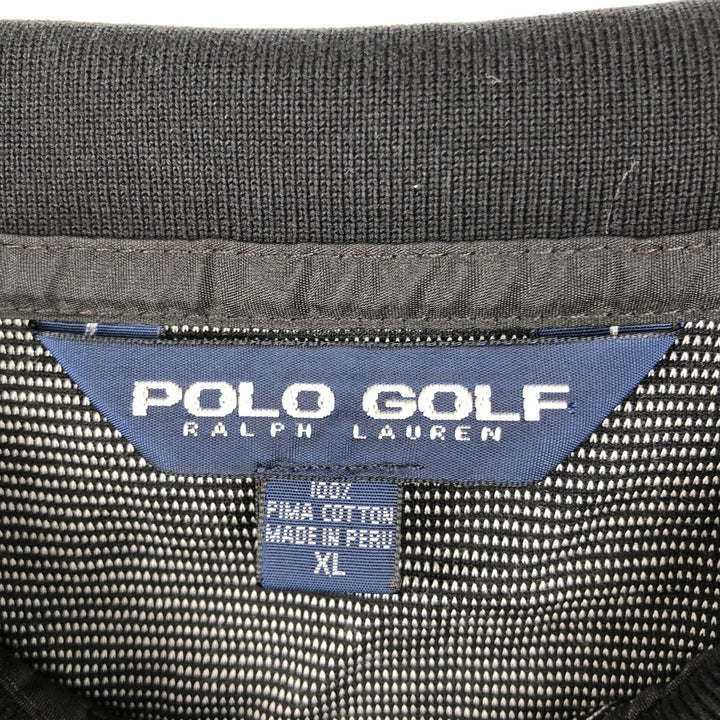 Ralph Lauren POLO GOLF Short Sleeve Polo Shirt Men's XL Pima Cotton black type Vintage Second Hand