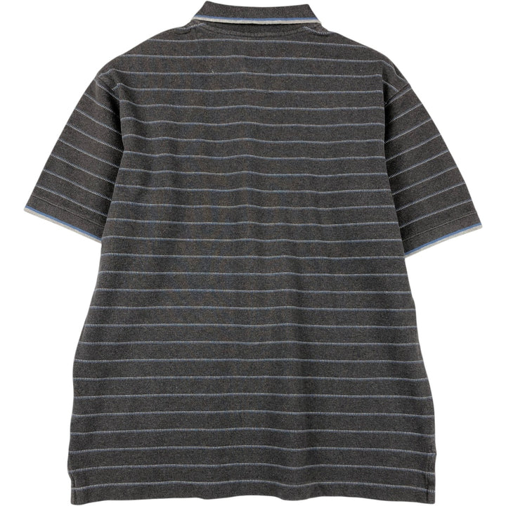90'S GAP Old Gap Short-Sleeve Striped Polo Shirt, Men's Size S (Equivalent), Vintage cotton Charcoal Vintage Second Hand