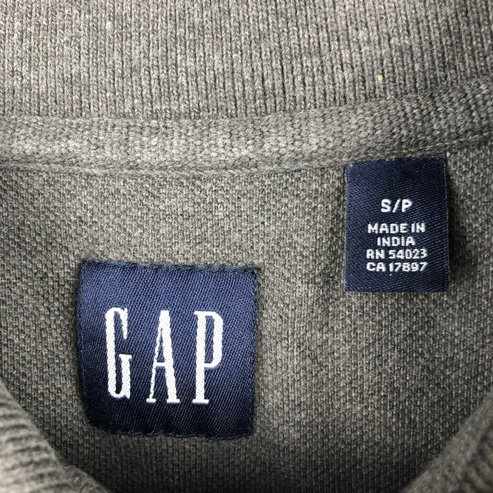 90'S GAP Old Gap Short-Sleeve Striped Polo Shirt, Men's Size S (Equivalent), Vintage cotton Charcoal Vintage Second Hand