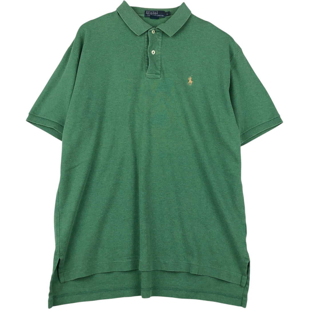 Ralph Lauren POLO by Ralph Lauren short sleeve polo shirt, men's size L cotton green type Vintage Second Hand