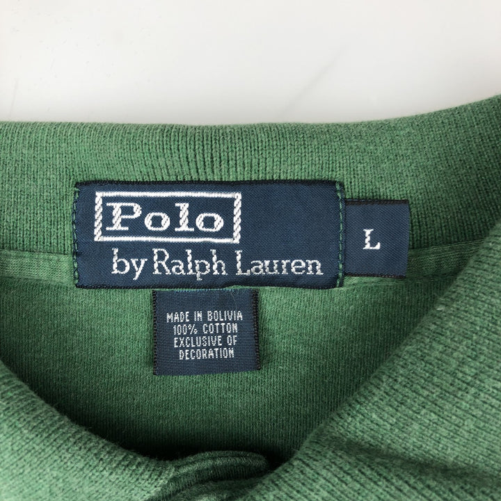 Ralph Lauren POLO by Ralph Lauren short sleeve polo shirt, men's size L cotton green type Vintage Second Hand