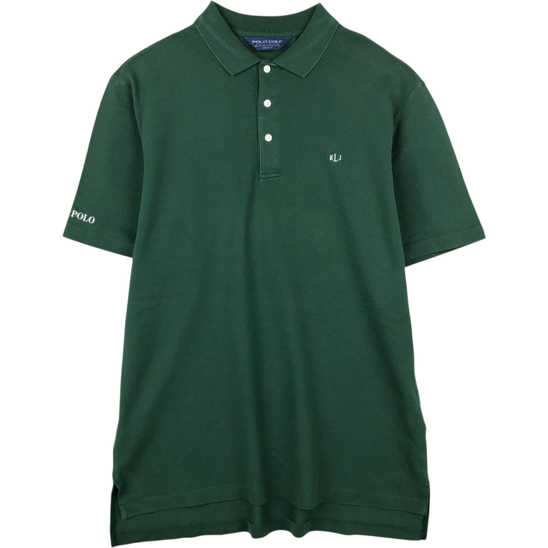 Ralph Lauren POLO GOLF Polo Golf short sleeve polo shirt for men size L Pima Cotton green type Vintage Second Hand