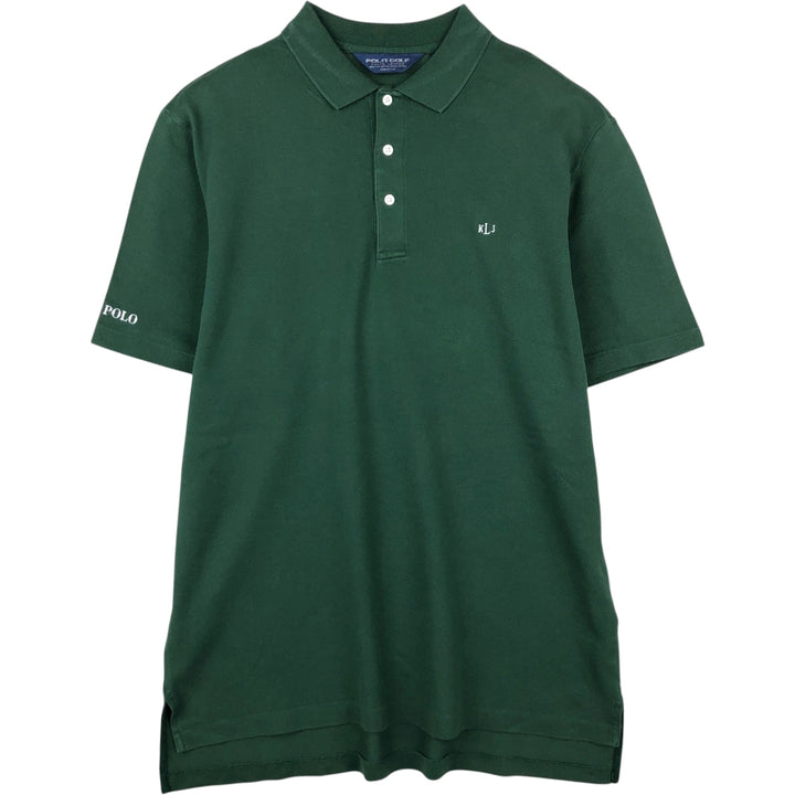 Ralph Lauren POLO GOLF Polo Golf short sleeve polo shirt for men size L Pima Cotton green type Vintage Second Hand