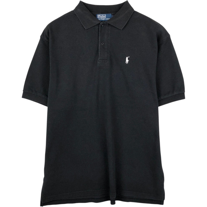 Ralph Lauren POLO by Ralph Lauren short sleeve polo shirt, men's XL size cotton black type Vintage Second Hand