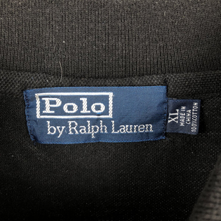 Ralph Lauren POLO by Ralph Lauren short sleeve polo shirt, men's XL size cotton black type Vintage Second Hand