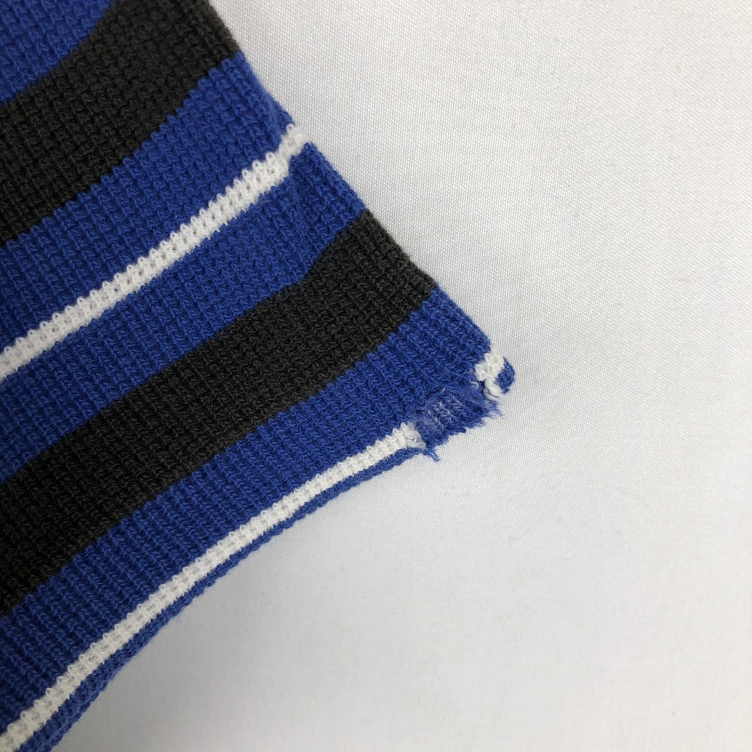 Ralph Lauren POLO GOLF Short Sleeve Striped Polo Shirt Men's Size L cotton blue type Vintage Second Hand