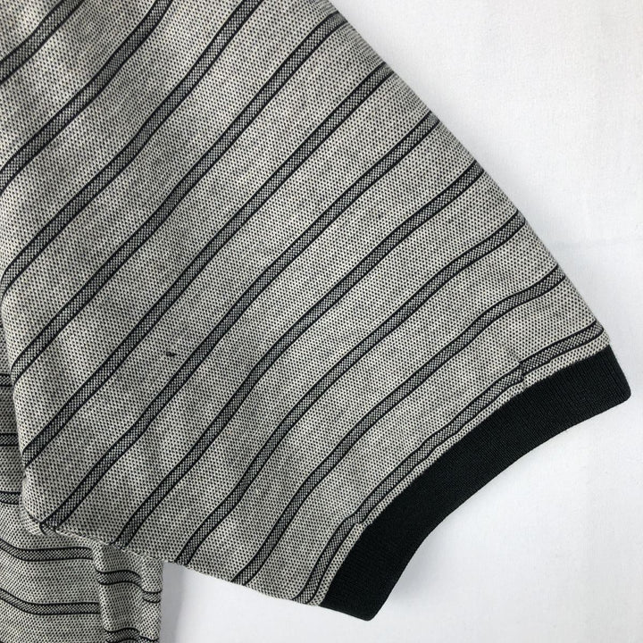 Ralph Lauren POLO GOLF Polo Golf short sleeve striped polo shirt men's size M cotton gray type Vintage Second Hand