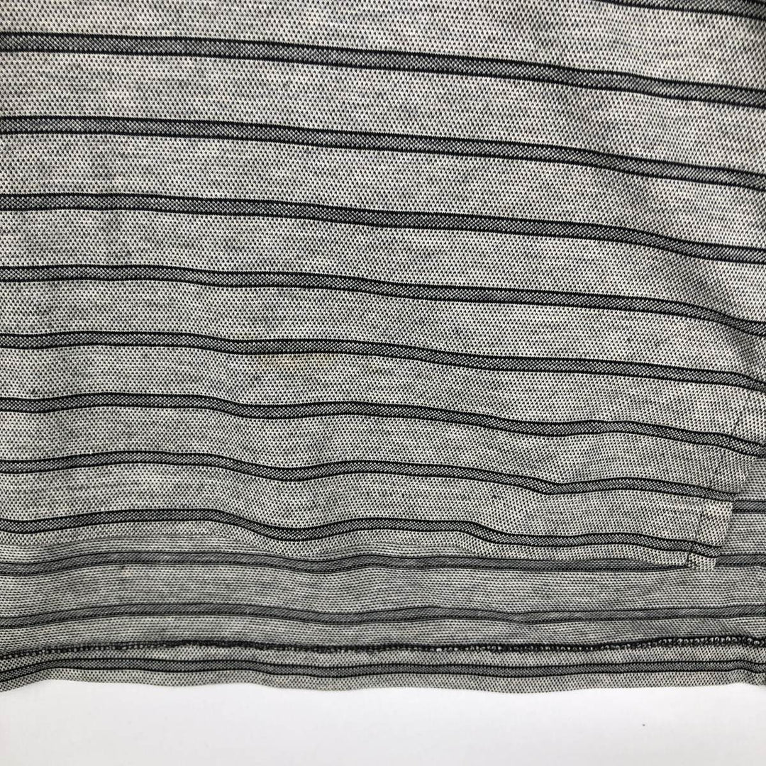 Ralph Lauren POLO GOLF Polo Golf short sleeve striped polo shirt men's size M cotton gray type Vintage Second Hand