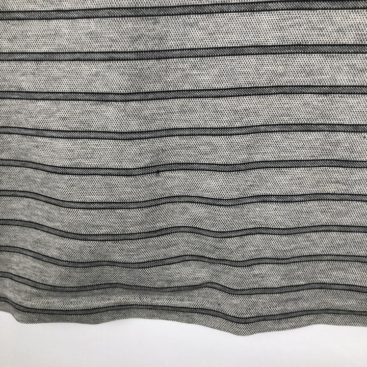 Ralph Lauren POLO GOLF Polo Golf short sleeve striped polo shirt men's size M cotton gray type Vintage Second Hand
