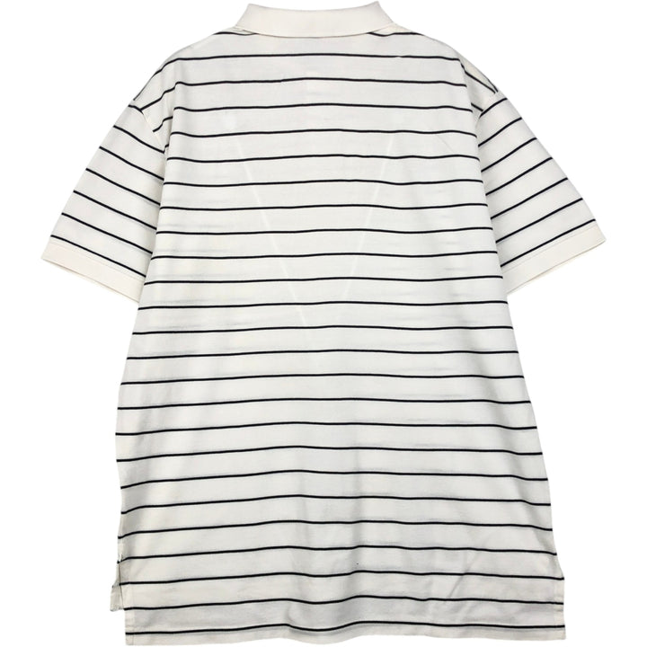 Ralph Lauren POLO by Ralph Lauren short sleeve striped polo shirt, men's size L Pima Cotton white type Vintage Second Hand