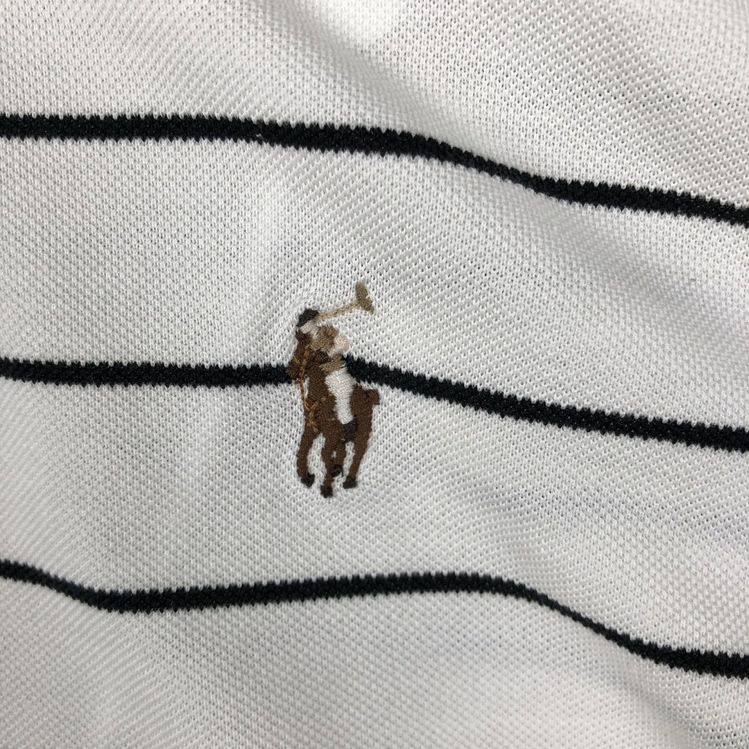 Ralph Lauren POLO by Ralph Lauren short sleeve striped polo shirt, men's size L Pima Cotton white type Vintage Second Hand