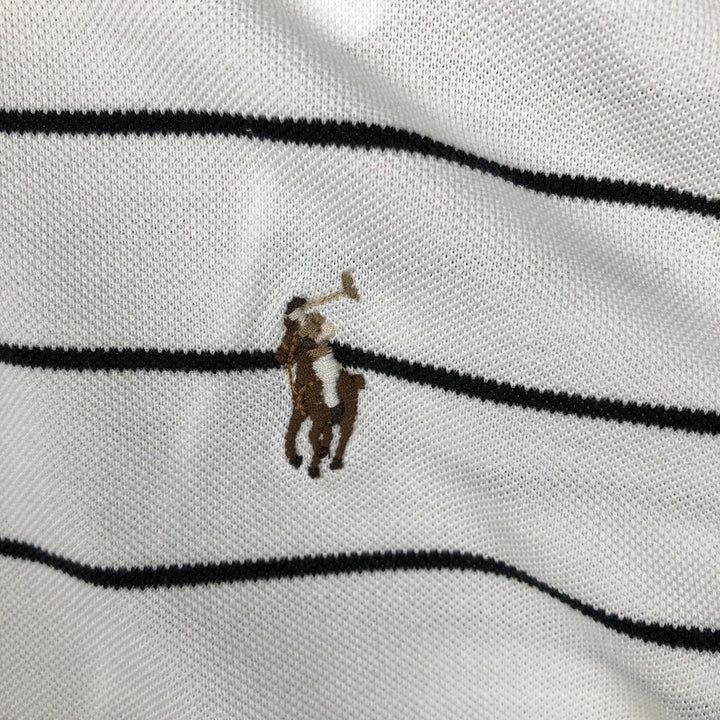 Ralph Lauren POLO by Ralph Lauren short sleeve striped polo shirt, men's size L Pima Cotton white type Vintage Second Hand