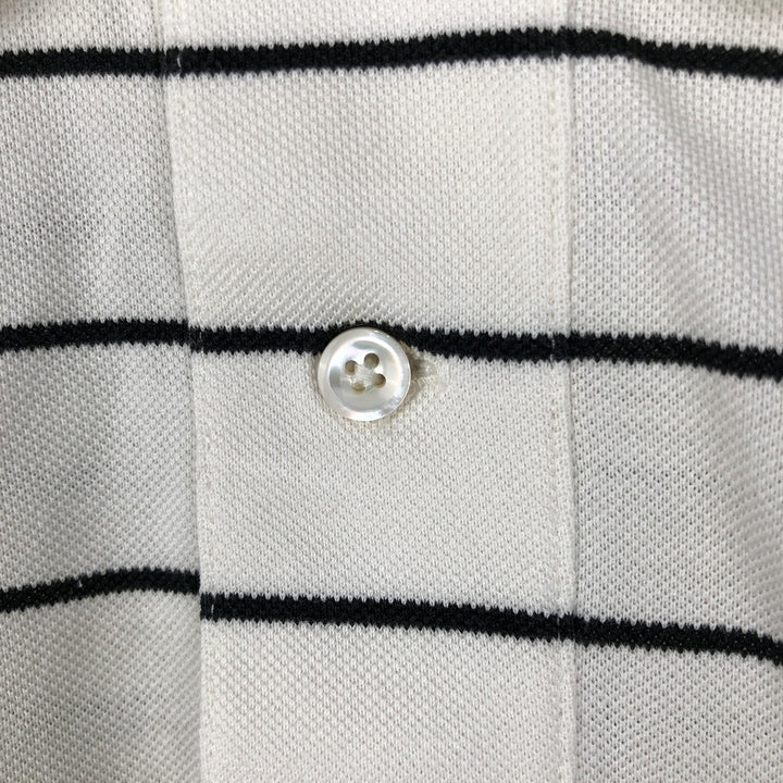 Ralph Lauren POLO by Ralph Lauren short sleeve striped polo shirt, men's size L Pima Cotton white type Vintage Second Hand