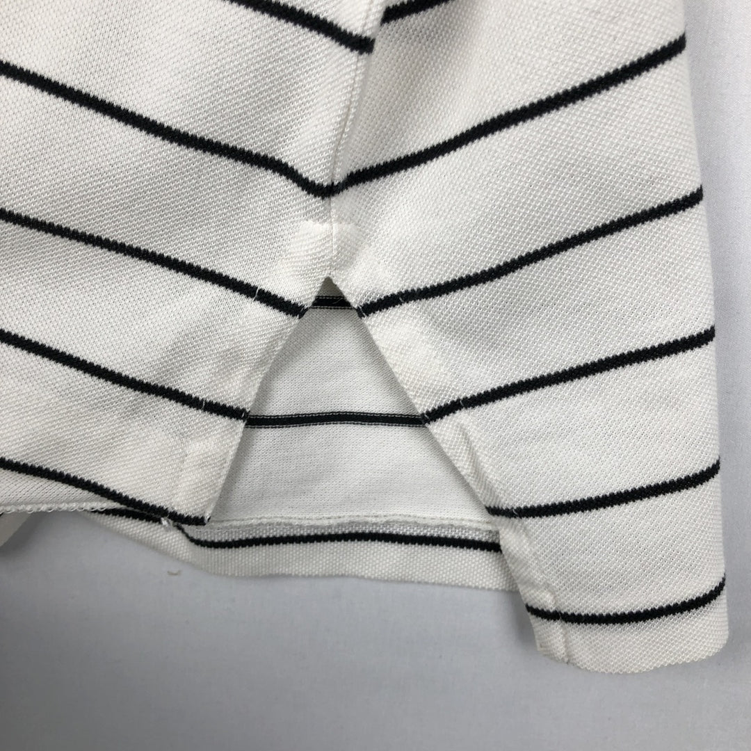 Ralph Lauren POLO by Ralph Lauren short sleeve striped polo shirt, men's size L Pima Cotton white type Vintage Second Hand