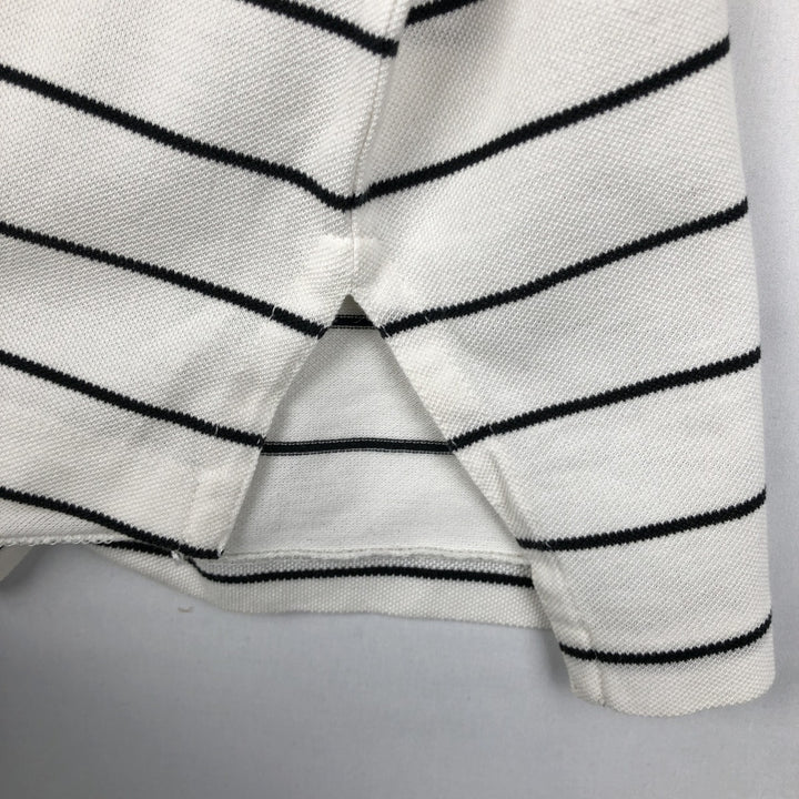 Ralph Lauren POLO by Ralph Lauren short sleeve striped polo shirt, men's size L Pima Cotton white type Vintage Second Hand