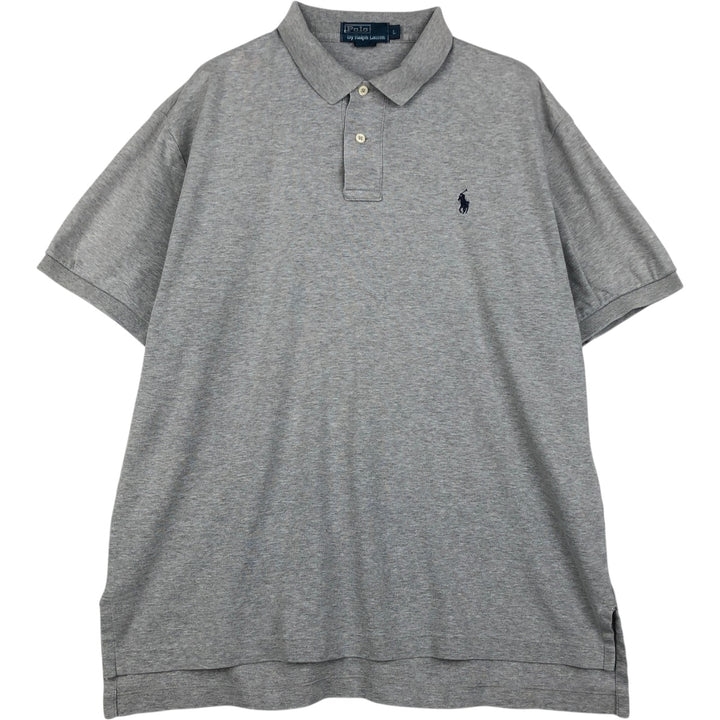 Ralph Lauren POLO by Ralph Lauren short sleeve polo shirt, men's size L cotton gray type Vintage Second Hand