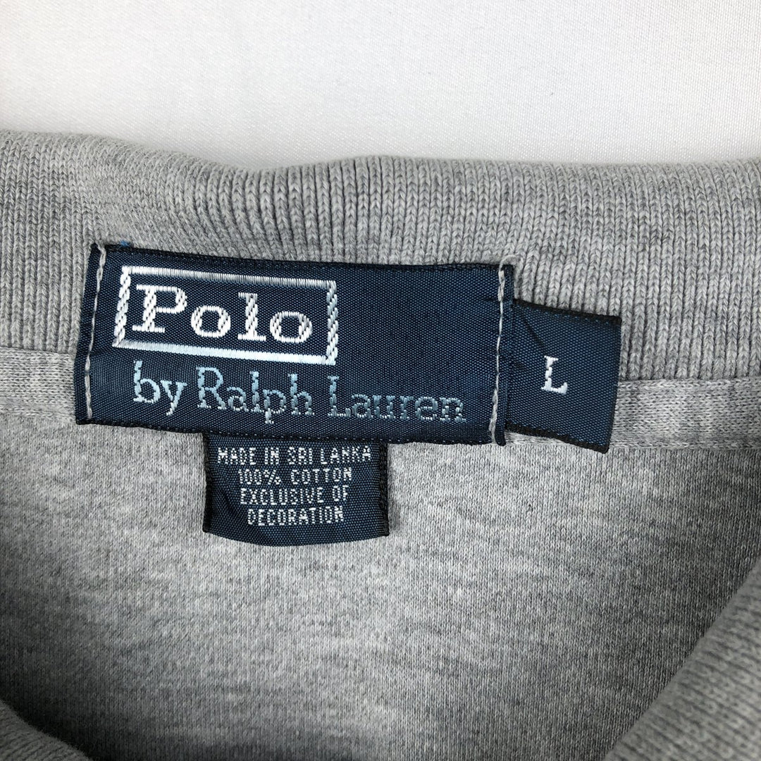 Ralph Lauren POLO by Ralph Lauren short sleeve polo shirt, men's size L cotton gray type Vintage Second Hand