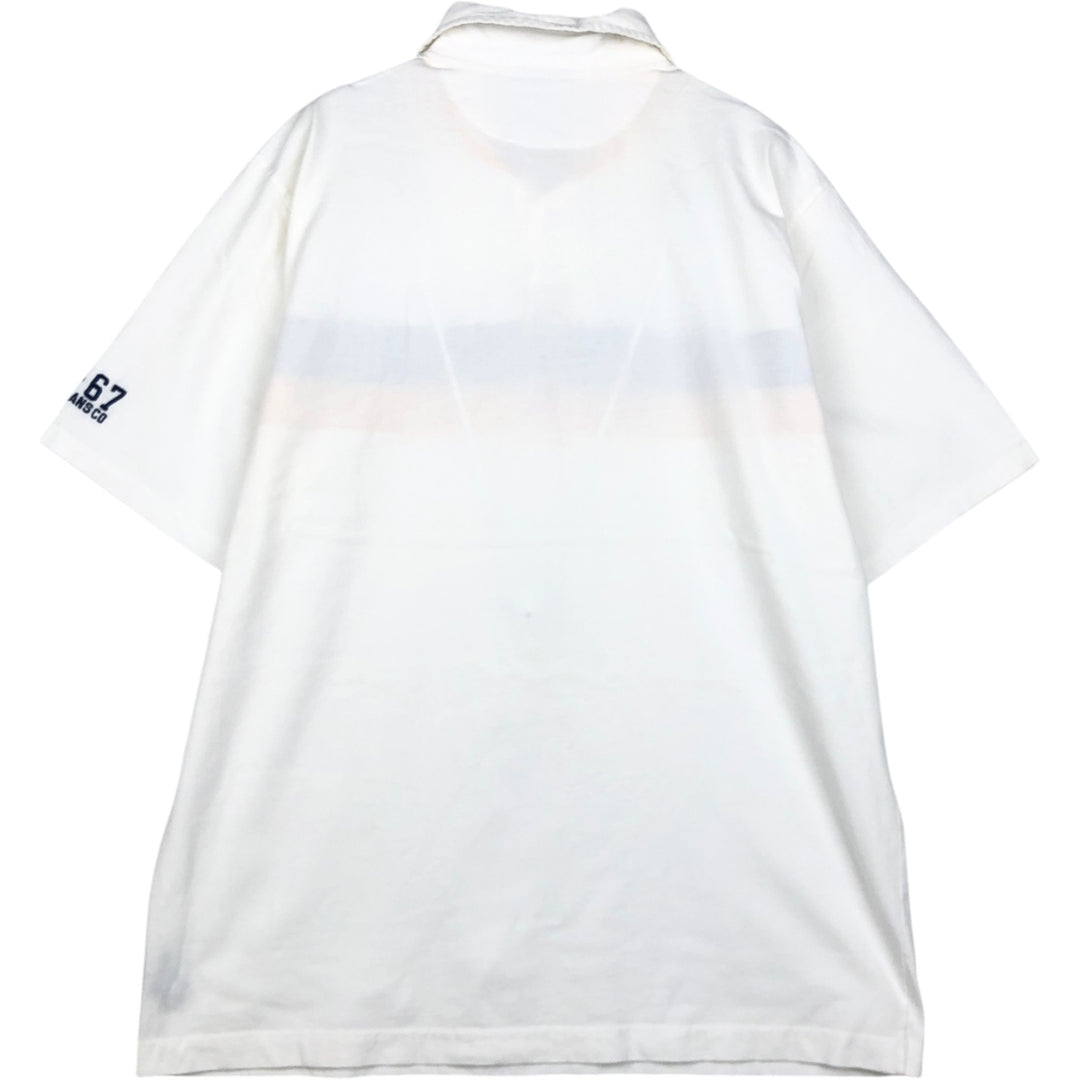 2000'S Ralph Lauren POLO JEANS COMPANY Short-Sleeve Polo Shirt, Men's Size L (approx.) cotton white type Vintage Second Hand