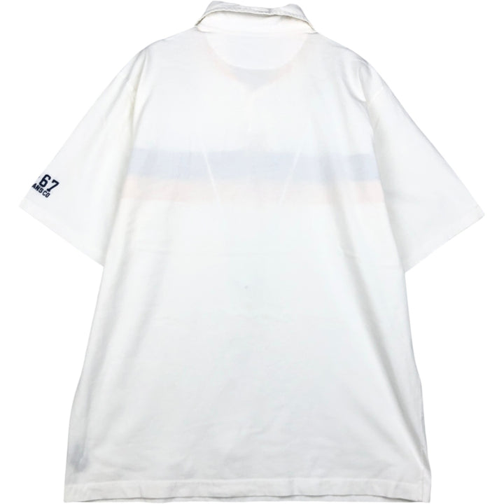 2000'S Ralph Lauren POLO JEANS COMPANY Short-Sleeve Polo Shirt, Men's Size L (approx.) cotton white type Vintage Second Hand