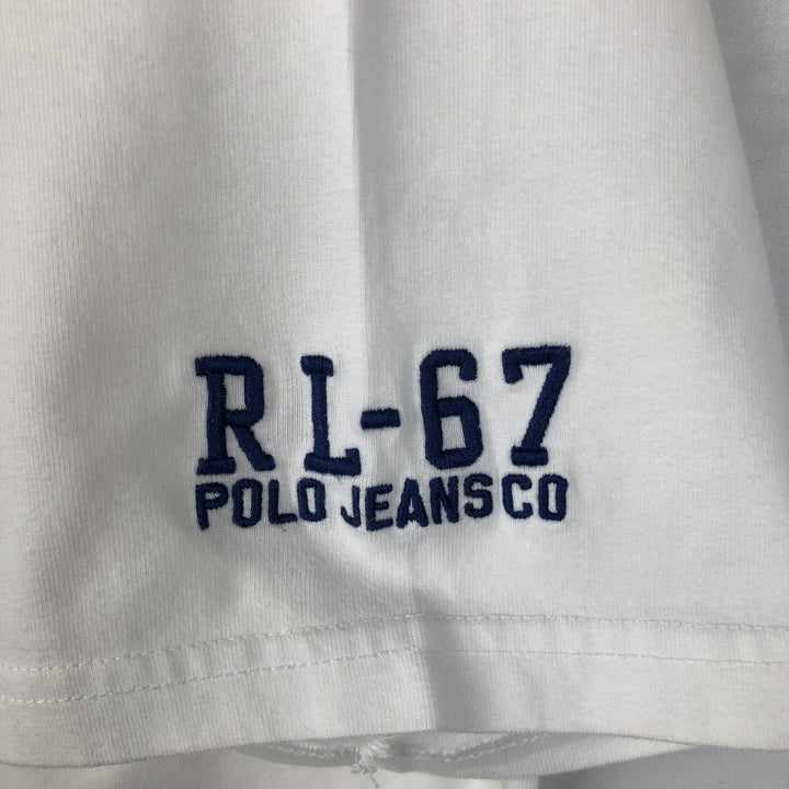 2000'S Ralph Lauren POLO JEANS COMPANY Short-Sleeve Polo Shirt, Men's Size L (approx.) cotton white type Vintage Second Hand