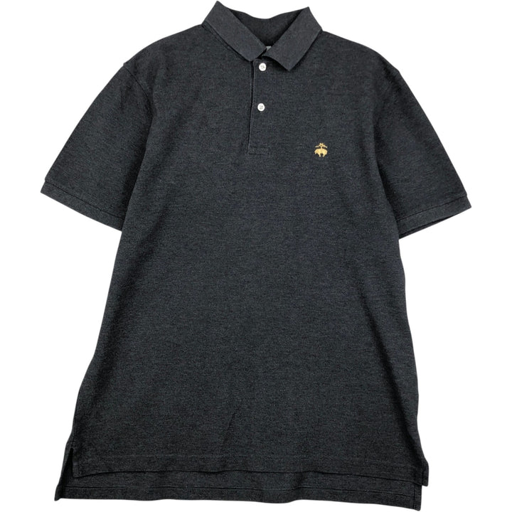 Brooks Brothers 1818 Short-Sleeve Polo Shirt, Men's Size M (approx.) cotton gray type Vintage Second Hand