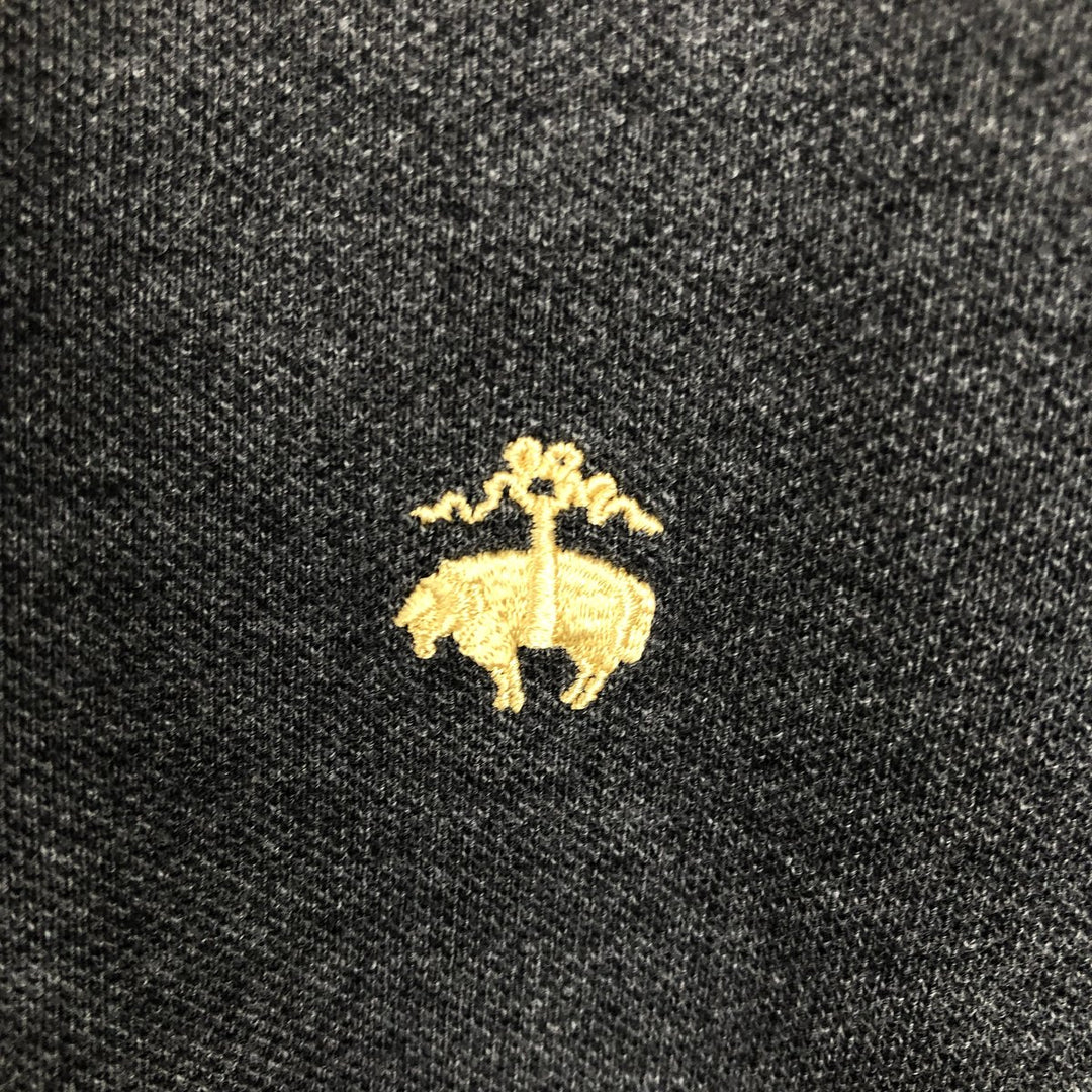 Brooks Brothers 1818 Short-Sleeve Polo Shirt, Men's Size M (approx.) cotton gray type Vintage Second Hand