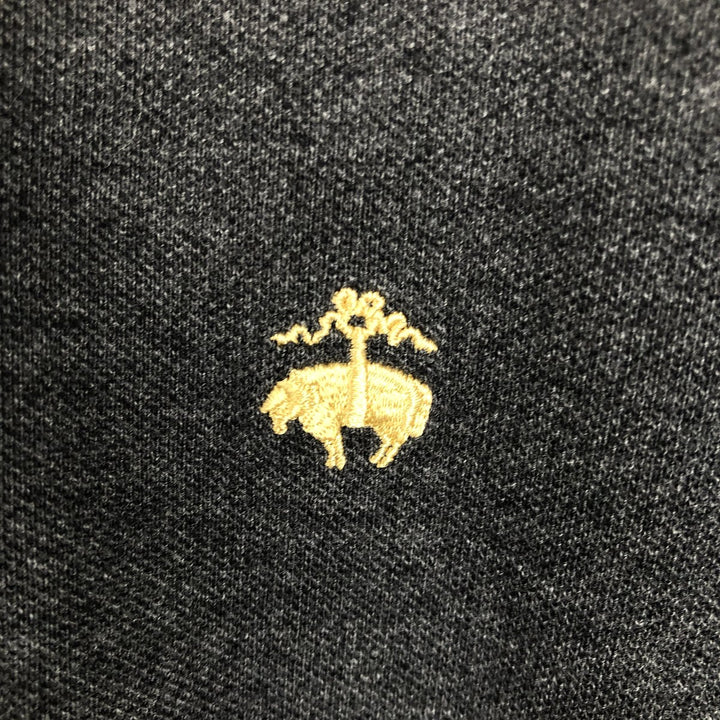 Brooks Brothers 1818 Short-Sleeve Polo Shirt, Men's Size M (approx.) cotton gray type Vintage Second Hand
