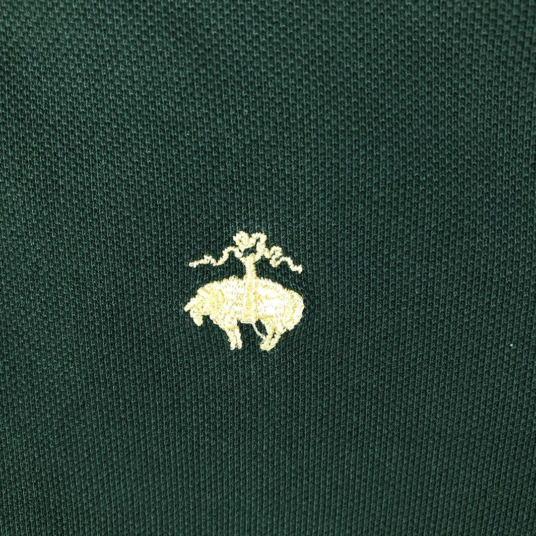 Brooks Brothers Est.1818 short sleeve polo shirt, men's size XL cotton Green type dark green Vintage Second Hand