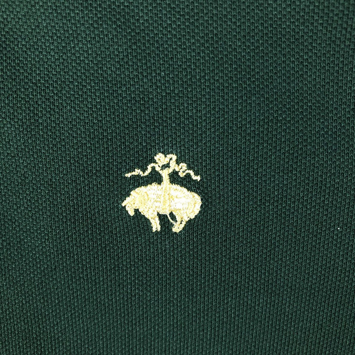 Brooks Brothers Est.1818 short sleeve polo shirt, men's size XL cotton Green type dark green Vintage Second Hand