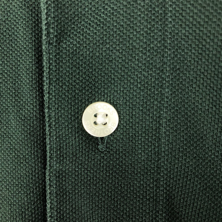 Brooks Brothers Est.1818 short sleeve polo shirt, men's size XL cotton Green type dark green Vintage Second Hand