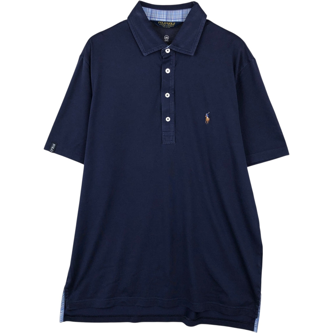 Ralph Lauren POLO GOLF Short Sleeve Polo Shirt Men's M unclear navy blue type Vintage Second Hand