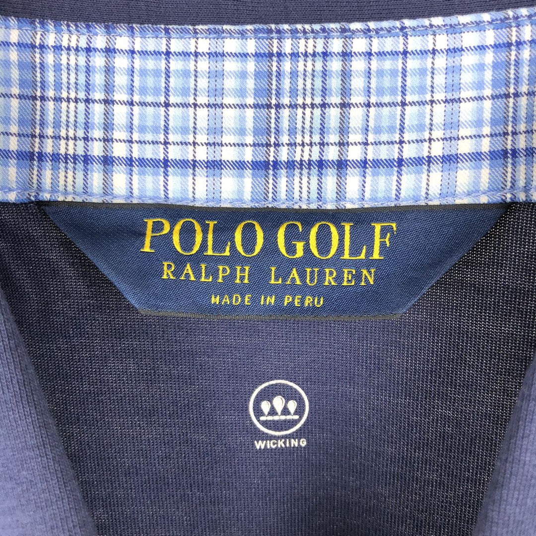Ralph Lauren POLO GOLF Short Sleeve Polo Shirt Men's M unclear navy blue type Vintage Second Hand